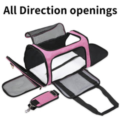 LEHNI pink carrier showing breathable mesh windows for airflow