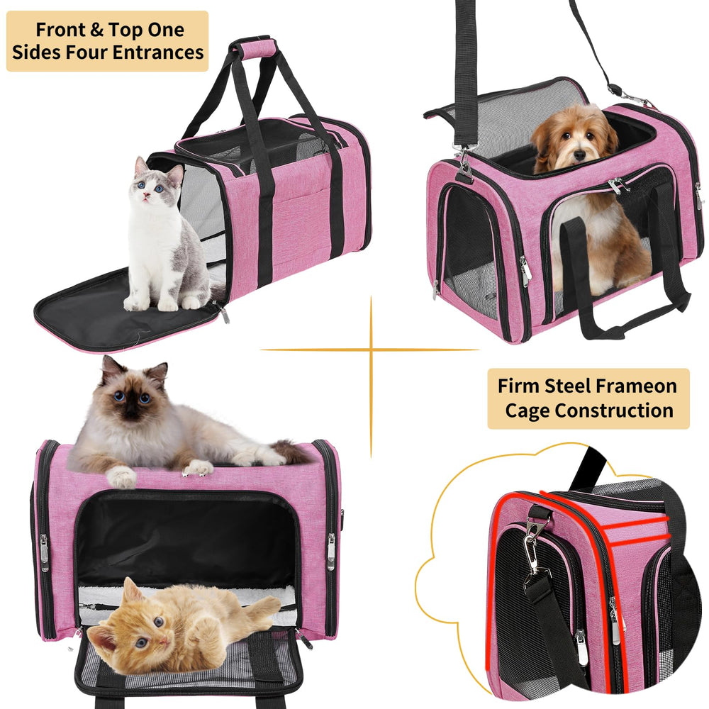 LEHNI pink carrier folded flat for compact storage