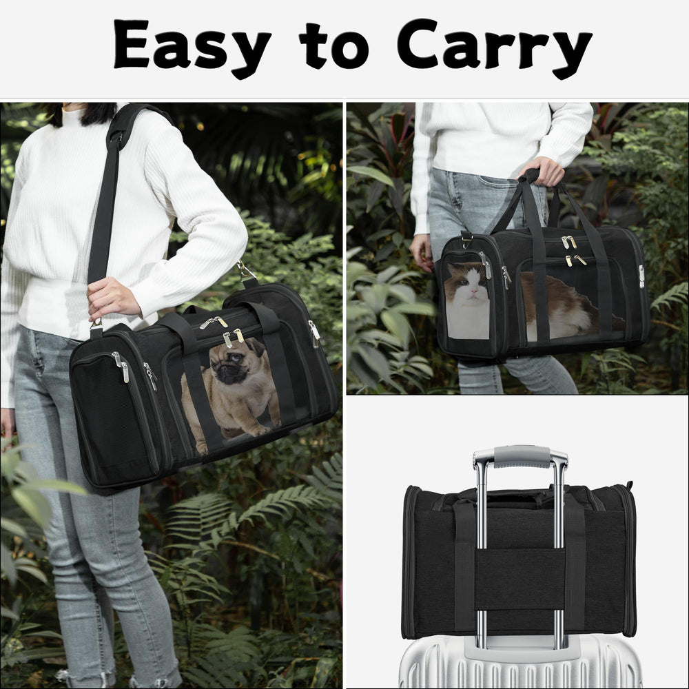 LEHNI soft-sided carrier adjustable shoulder strap for hands-free transport.