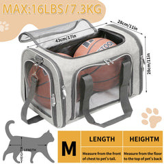 LEHNI soft-sided pet carrier beige collapsed for compact storage