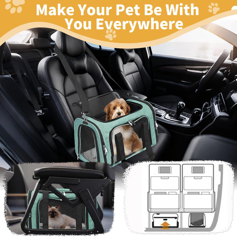 LEHNI TSA-friendly carrier supports air travel for pets up to 16 pounds
