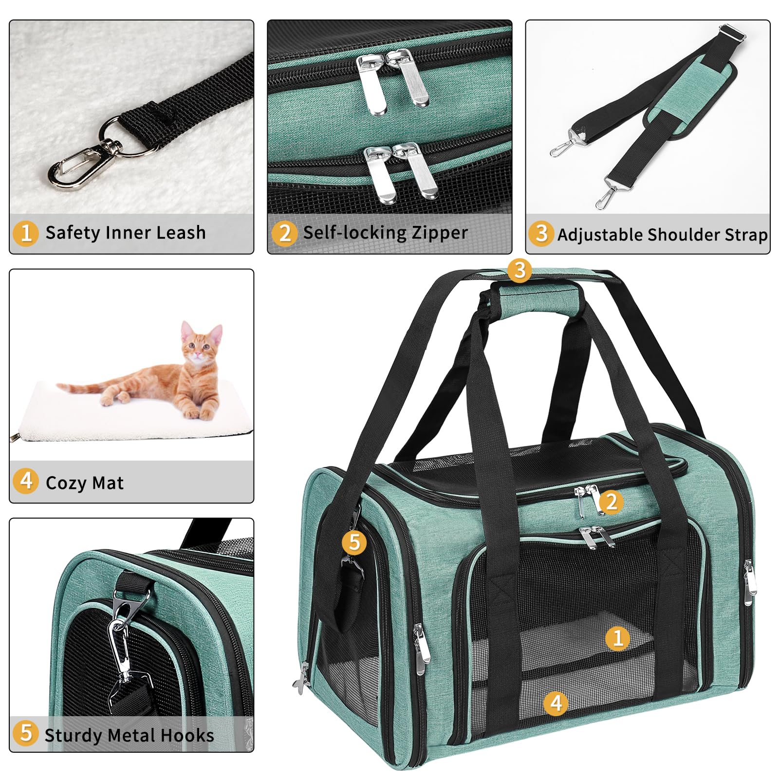 LEHNI front pocket stores treats and toys for on-the-go convenience