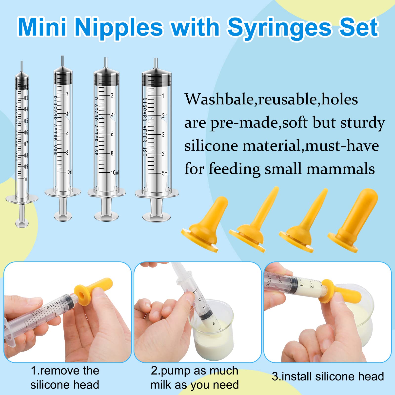 LEIFIDE puppy feeding tubes shot demonstrates flexible options for different feeding needs.