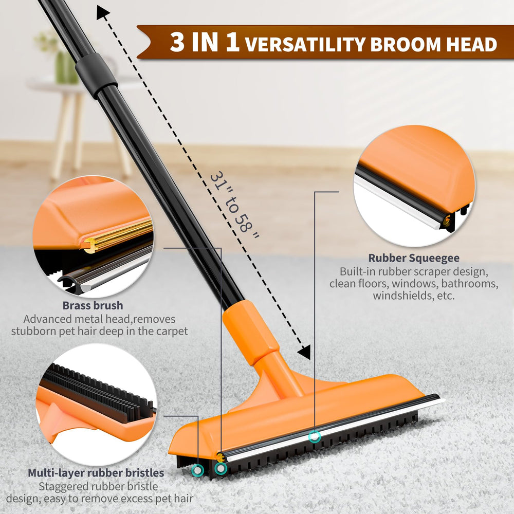 Leishiyen brass carpet brush delivers deep-embedded hair removal