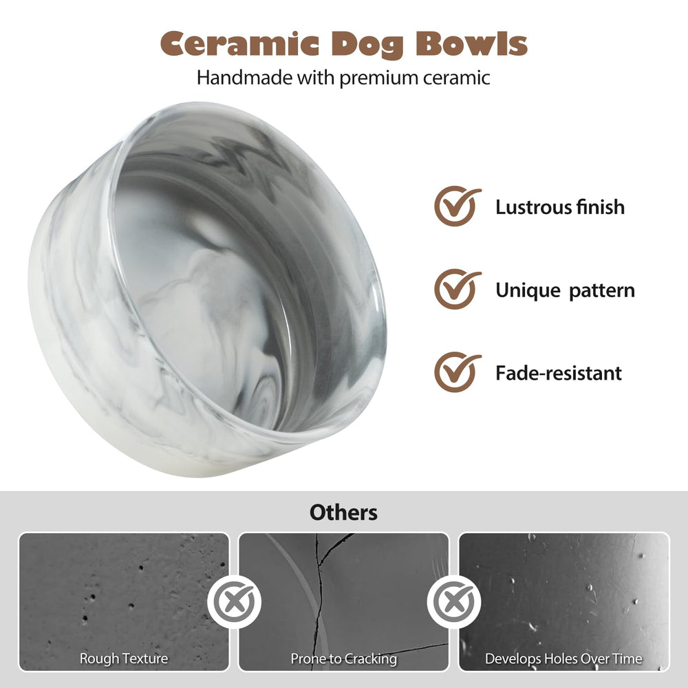Leiyiida double bowls for food and water promoting balanced mealtimes
