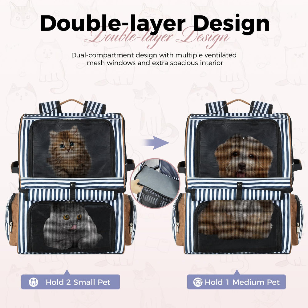 Lekebobor Cat Backpack back-ergonomic-design highlights breathable support for comfortable carrying.