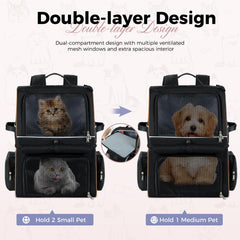 Lekebobor cat backpack carrier front-entry opening eases pet access and parent convenience.