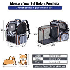 Lekebobor expandable back panel provides extra space for pets.