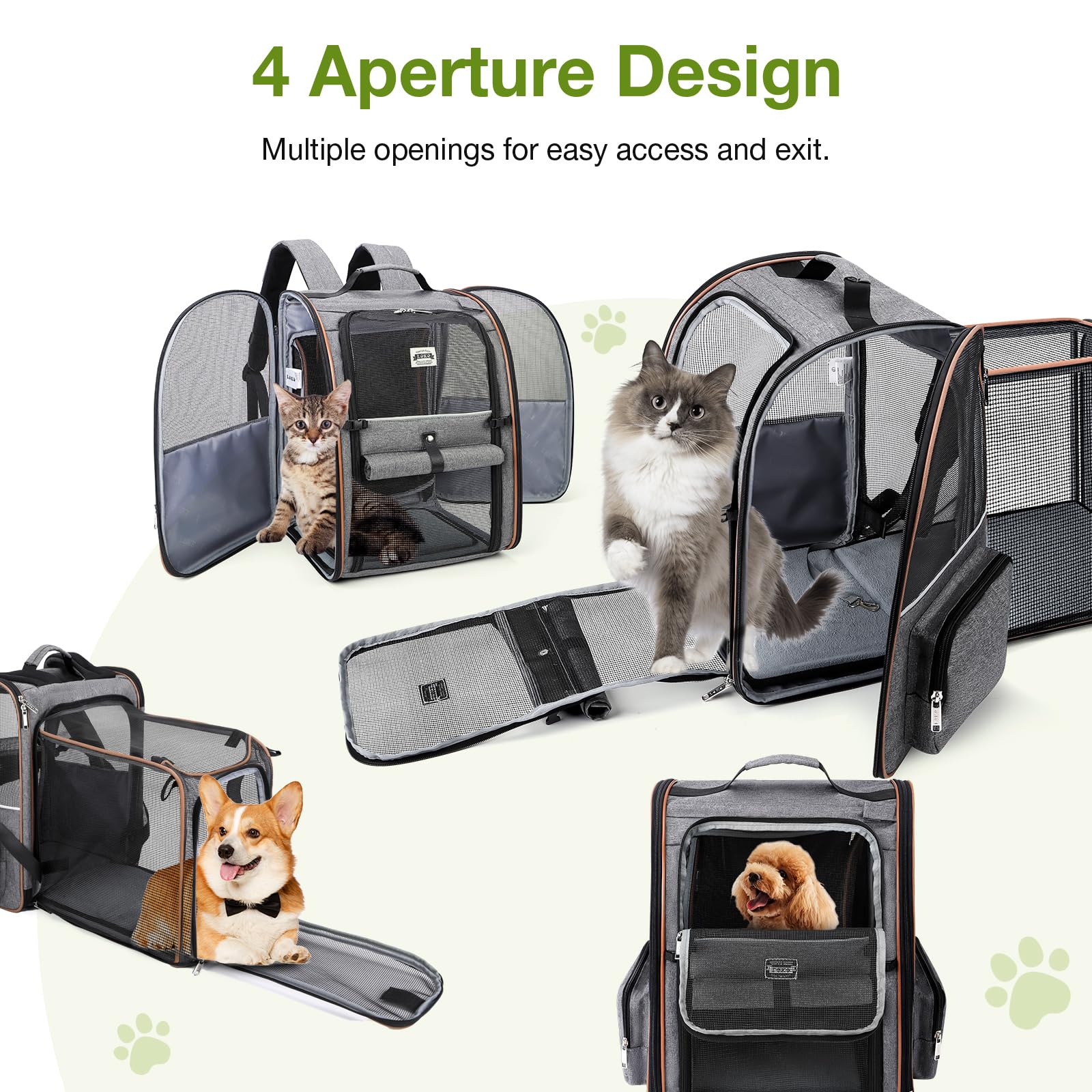 Lekebobor large cat backpack folded flat for compact storage