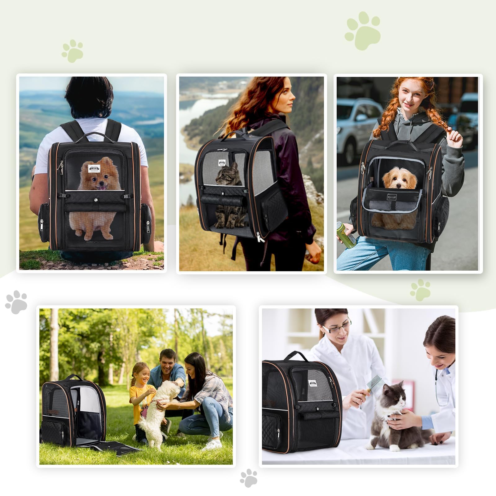 Lekebobor large cat backpack foldable-flat emphasizes compact storage when not in use.