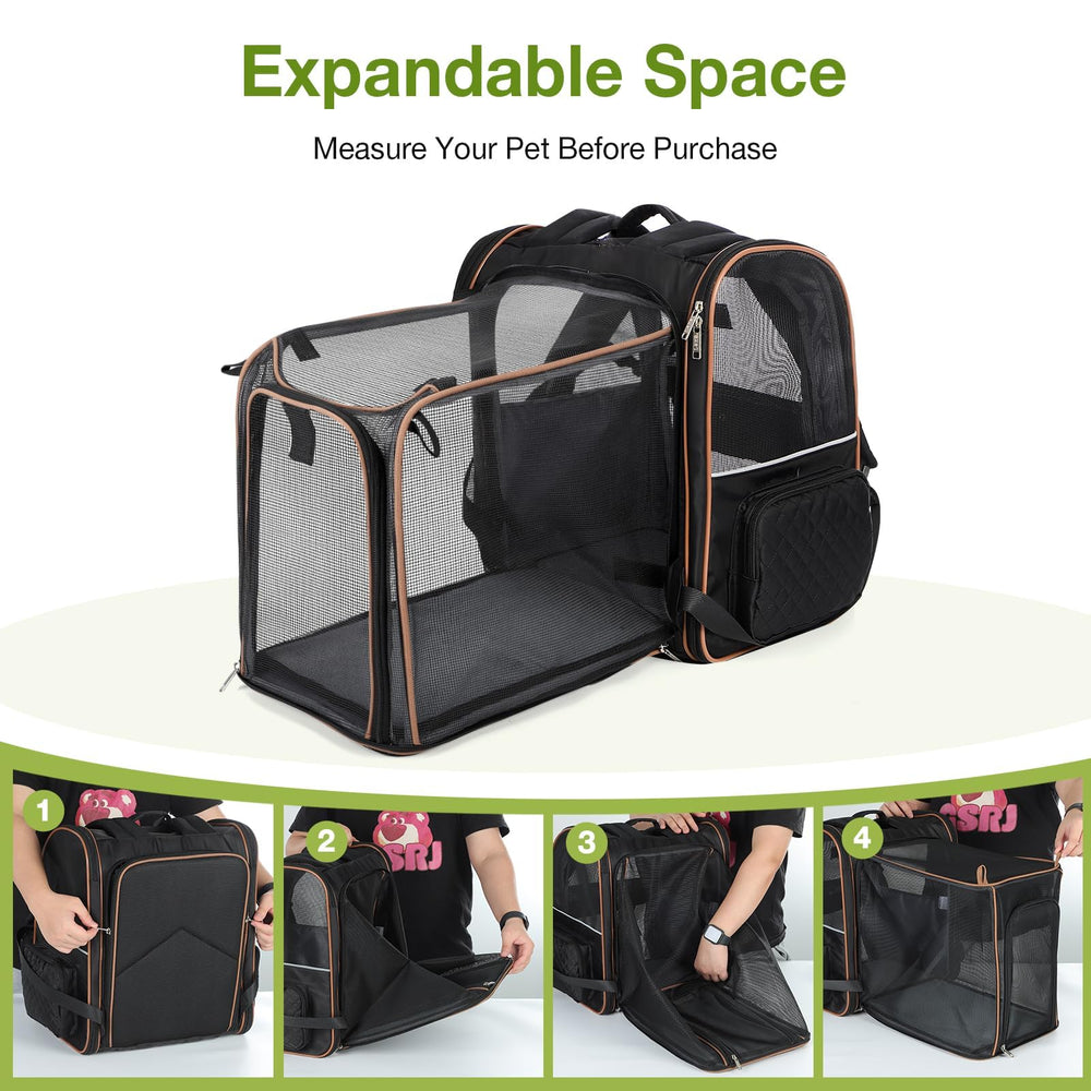 Lekebobor large cat backpack inside-pet view for easy monitoring during trips.