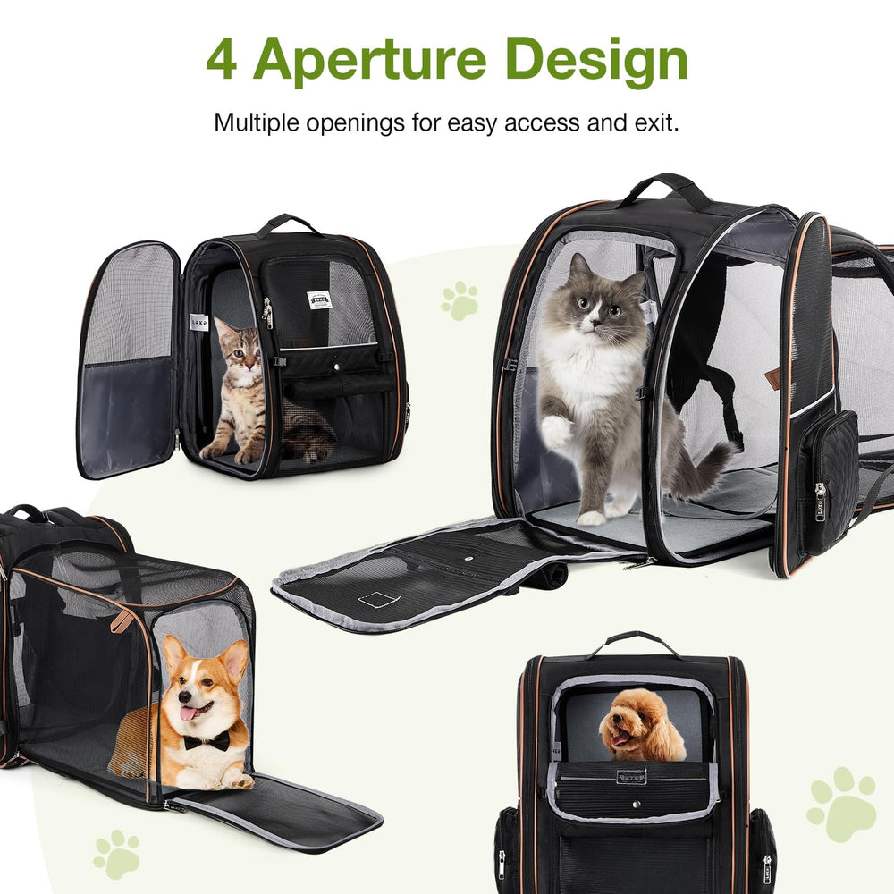 Lekebobor large cat backpack roller-blind sun-shade provides sun protection.
