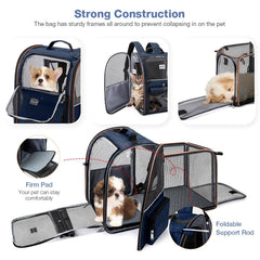 Lekebobor large cat backpack safety leash frames ensuring secure adventures.