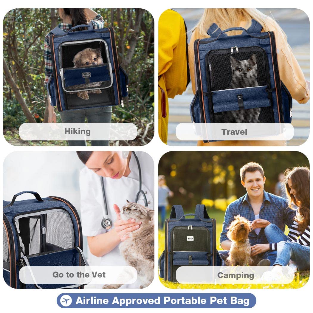 Lekebobor large cat backpack sun protection roller blind for shade.