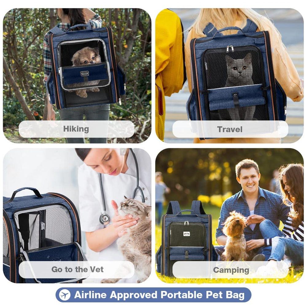 Lekebobor large cat backpack sun protection roller blind for shade.