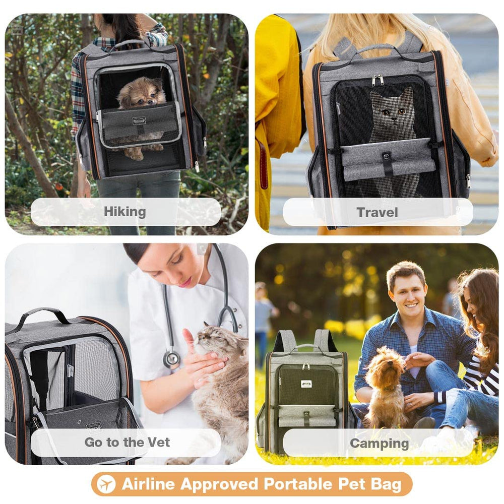 Lekebobor large cat backpack side pockets for pet essentials