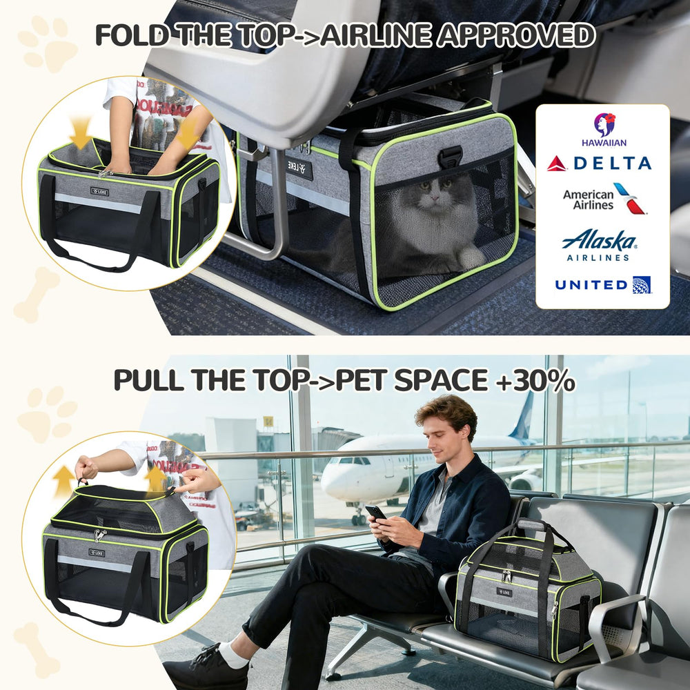 Lekereise airline-approved pet carrier underseat ensures easy cabin travel with your small pet.