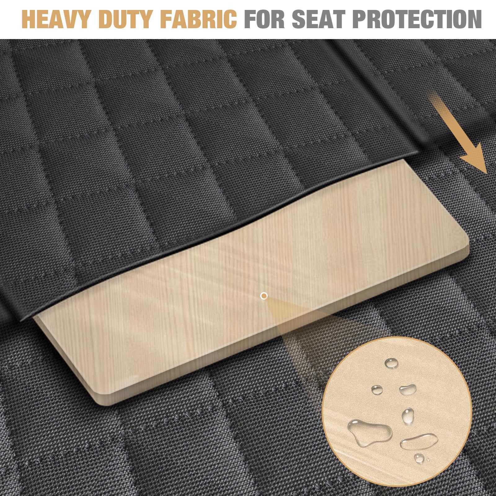 Lekereise back seat extender hard-bottom supports up to 400 lb for stability.