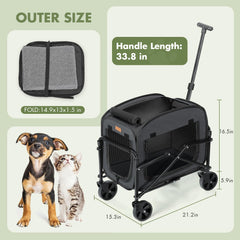 Lekereise breathable mesh panels pet carrier shows full ventilation and visibility