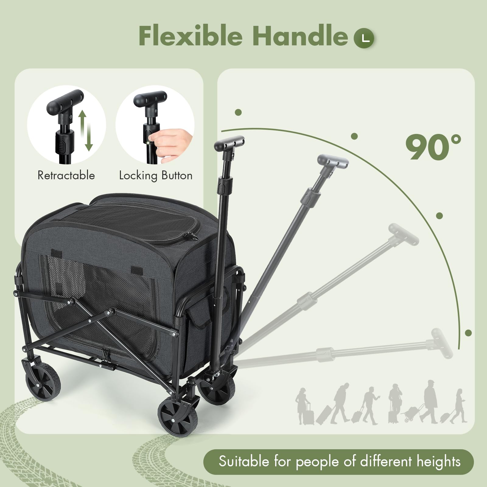 Lekereise camping outdoor use pet carrier folds for outdoor adventures