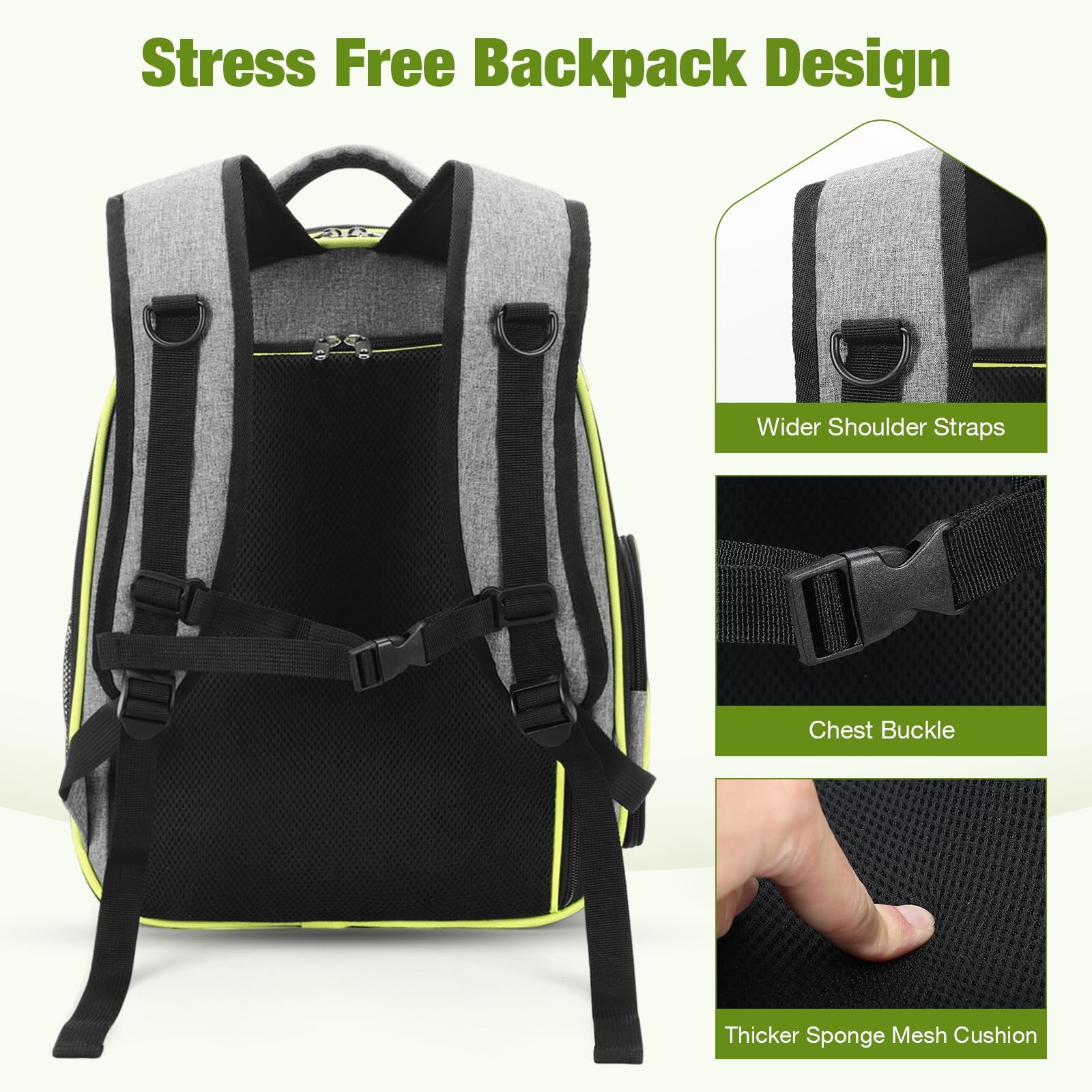 Lekereise Cat Bubble Backpack anti-scratch design protects the bubble during playful sessions