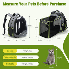 Lekereise Cat Bubble Backpack side-entry enables easy pet entry and exit during trips