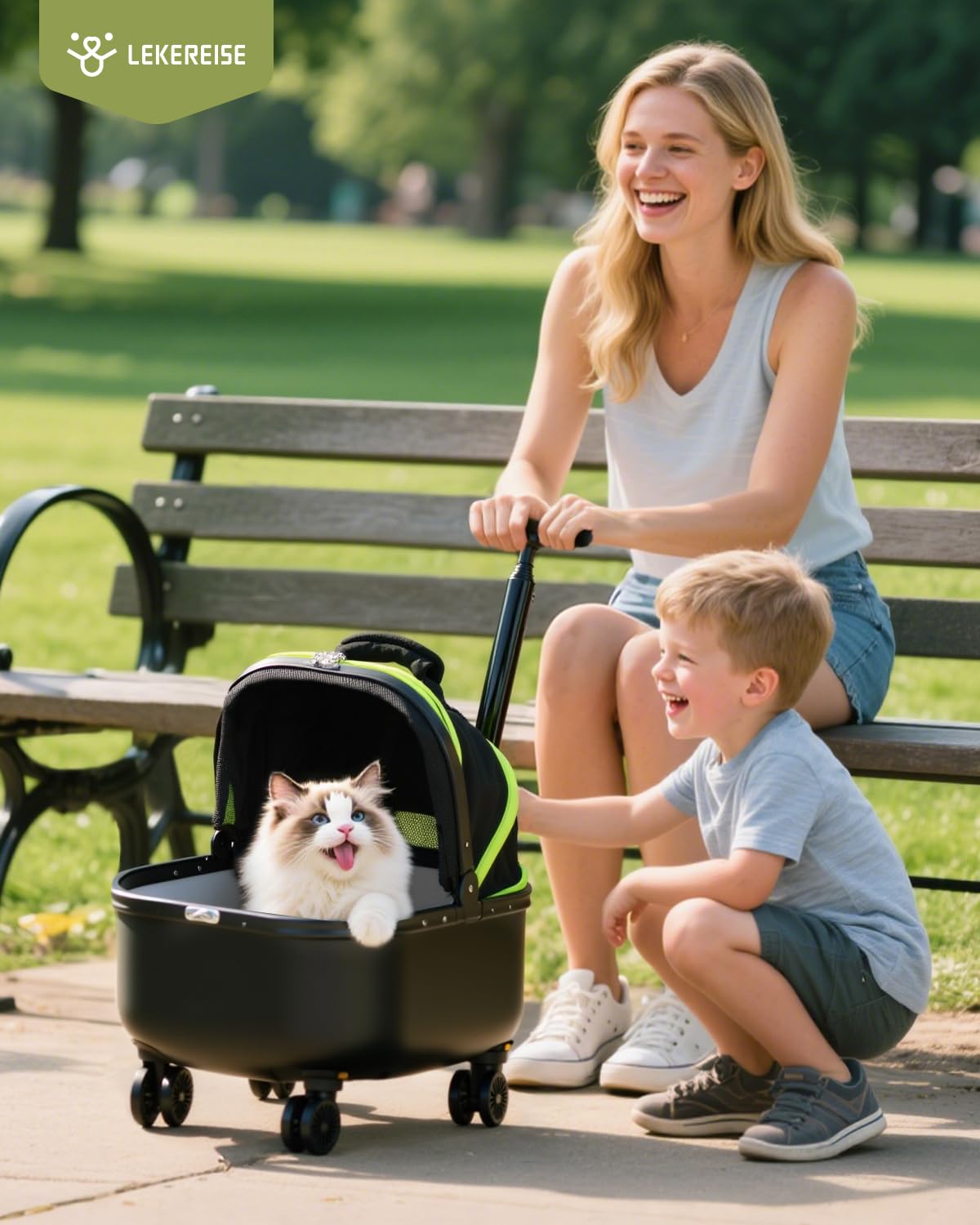Lekereise cat carrier top-hatch view for quick outdoor pauses and reentry