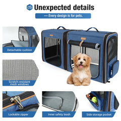 Lekereise collapsible travel bowl and litter box included for on-the-go convenience.