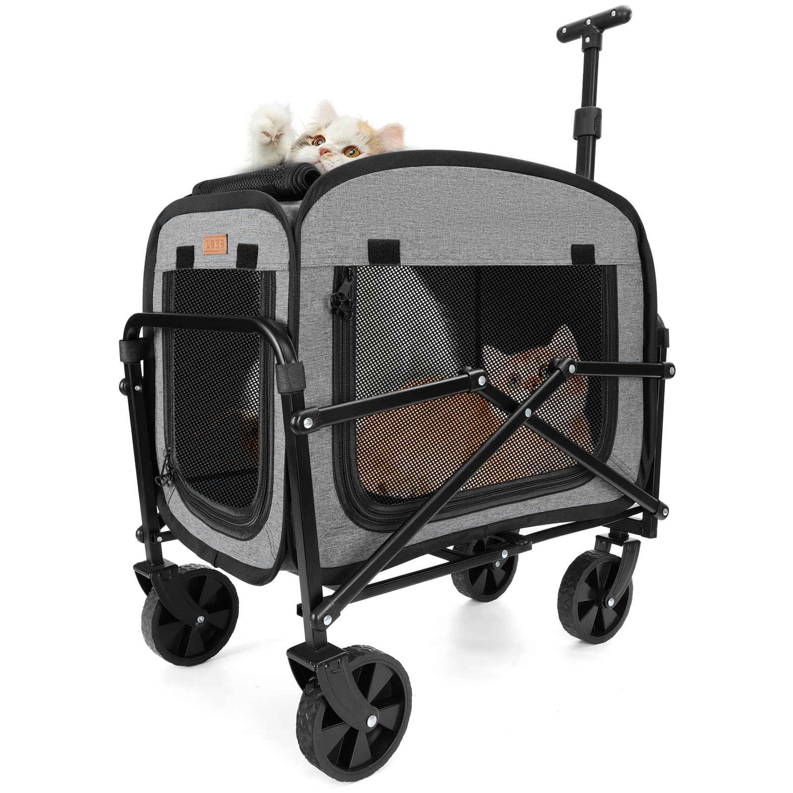 Lekereise extra-large pet carrier folded for compact storage on trips