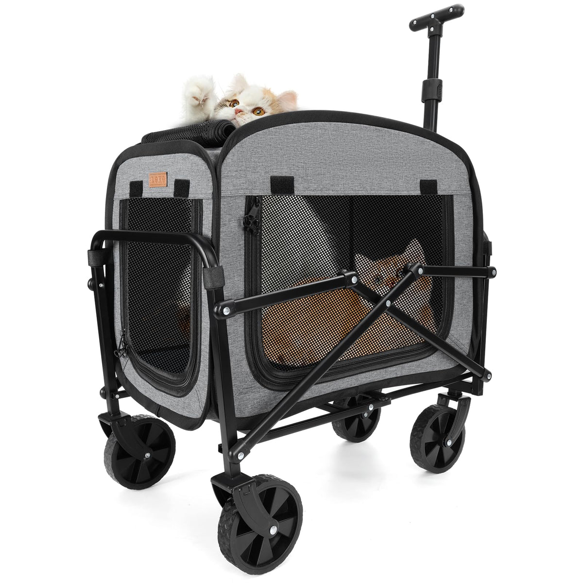Lekereise extra-large pet carrier folded for compact storage on trips