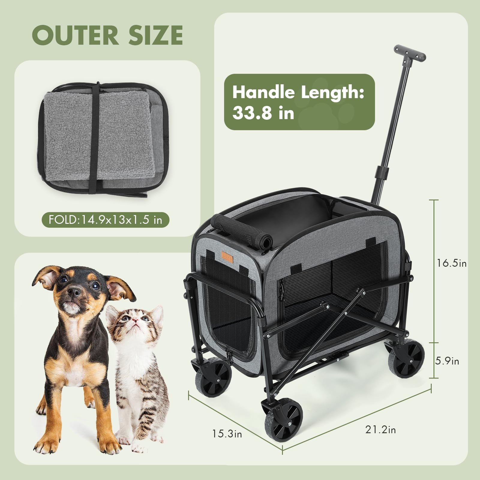Lekereise carrier panels provide breathability and visibility for pets