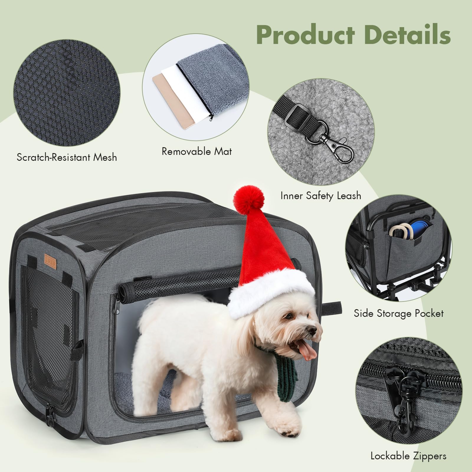 Lekereise carrier accommodates two small cats for cozy travel