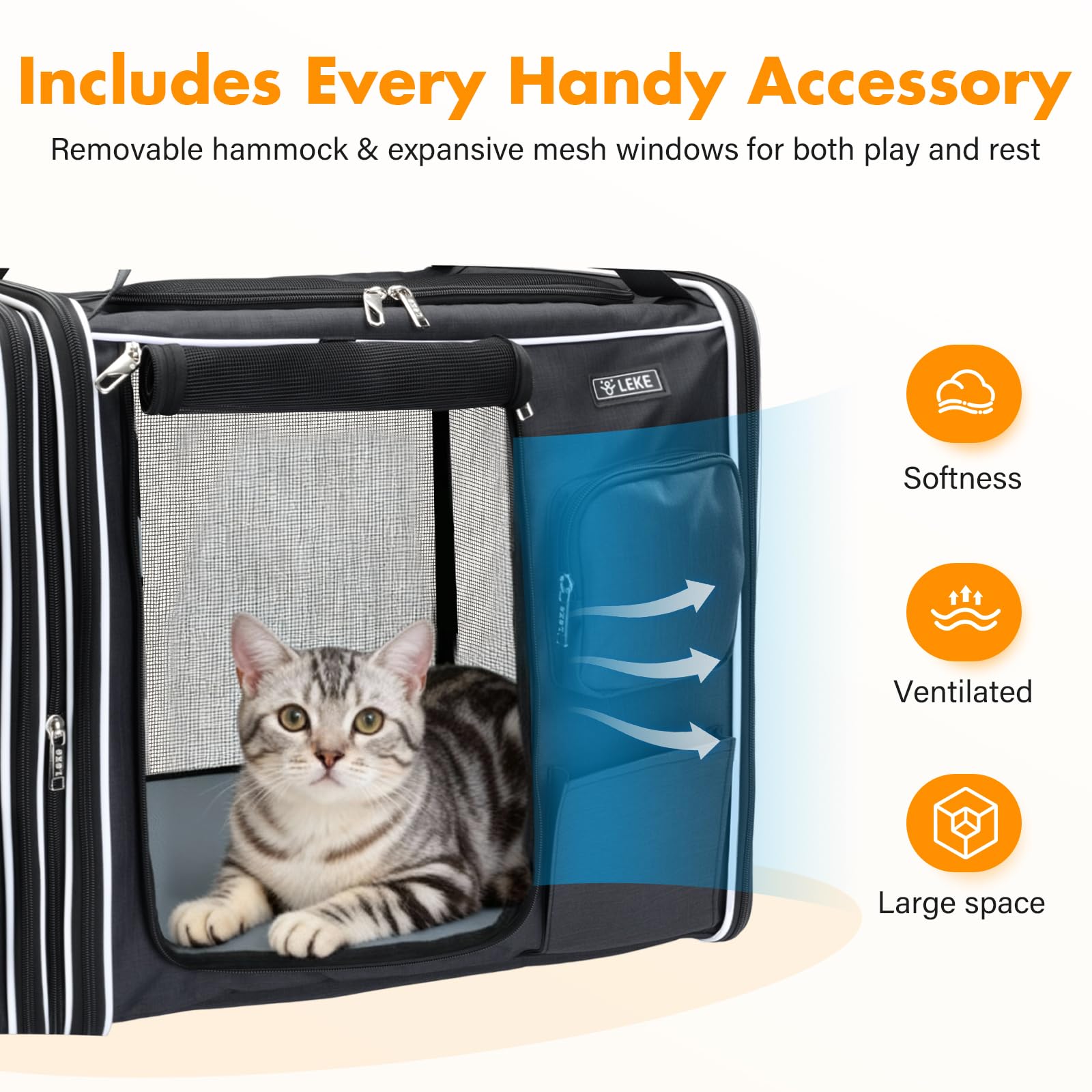 Lekereise pet food container and litter box for on-the-go meals