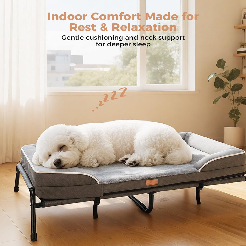 Lekereise raised dog bed 2-in-1 design for versatile use