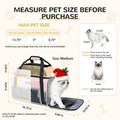 Lekereise breathable mesh panels on three sides offer airflow and visibility for pets.