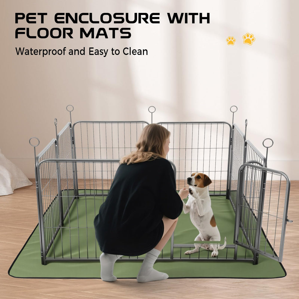 Lekesky pet playpen eight-panels configuration enabling flexible room layout.
