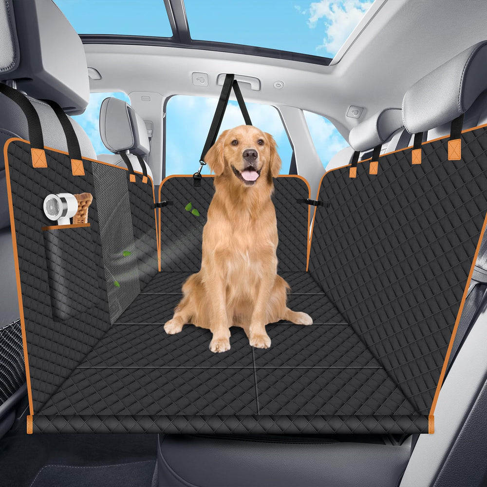 Lekespring dog car seat cover on back seats with full protection for travel