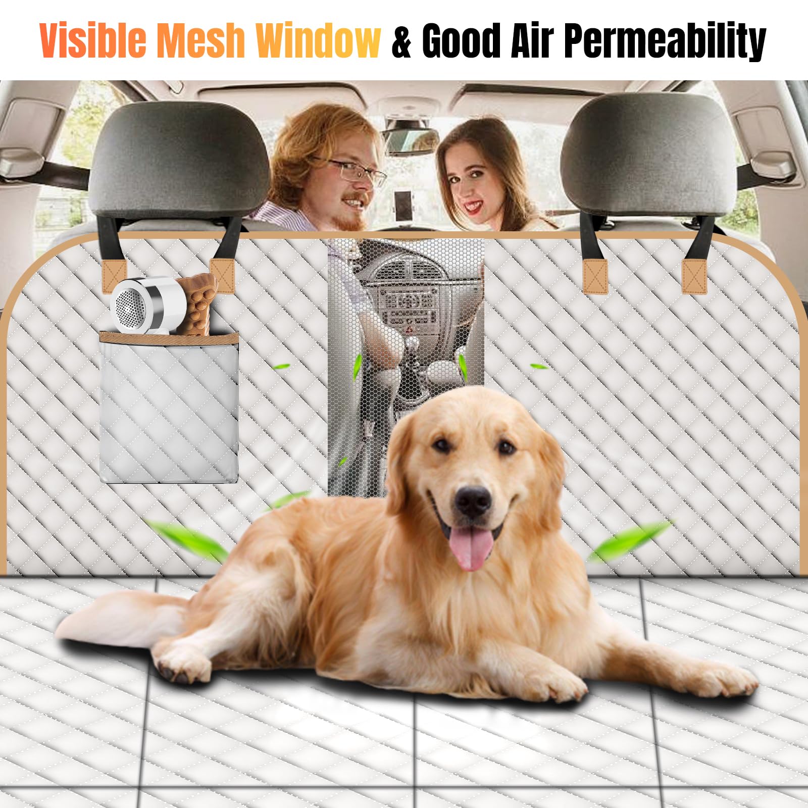 Lekespring dog safety seat belt clip keeps pets secure.