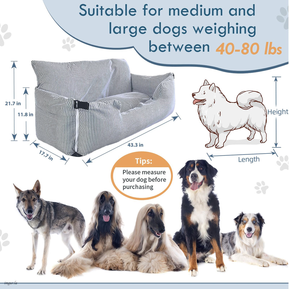 LELEFIDO dog car seat large dog removable padding enables easy cleaning.