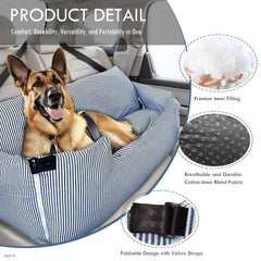 LELEFIDO dog car seat large dog side view highlights spacious interior for big breeds.