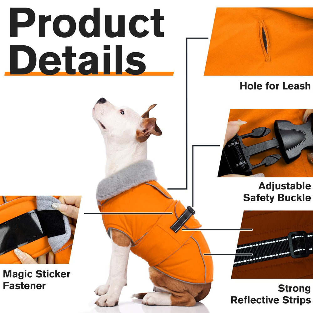 LeLePet coat padded buckle and adjustable strap for secure easy wear.
