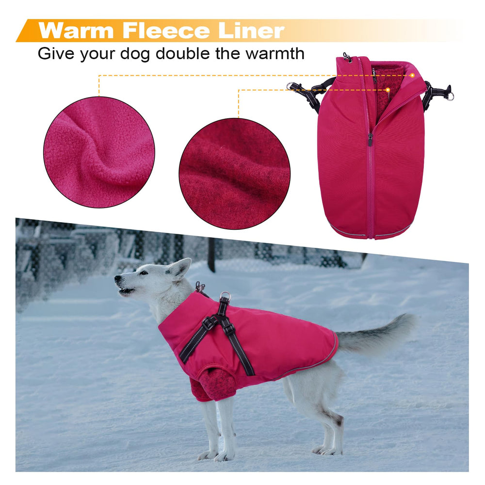 LeLePet dog coat extended belly panel protects sensitive undersides and allows easy potty breaks.