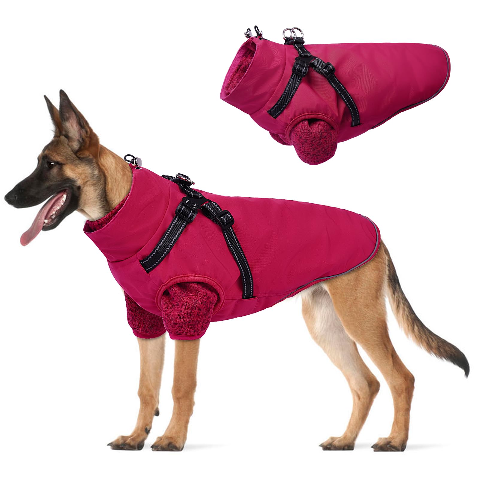 LeLePet dog coat outer shell windproof for all-weather protection during outdoor walks.