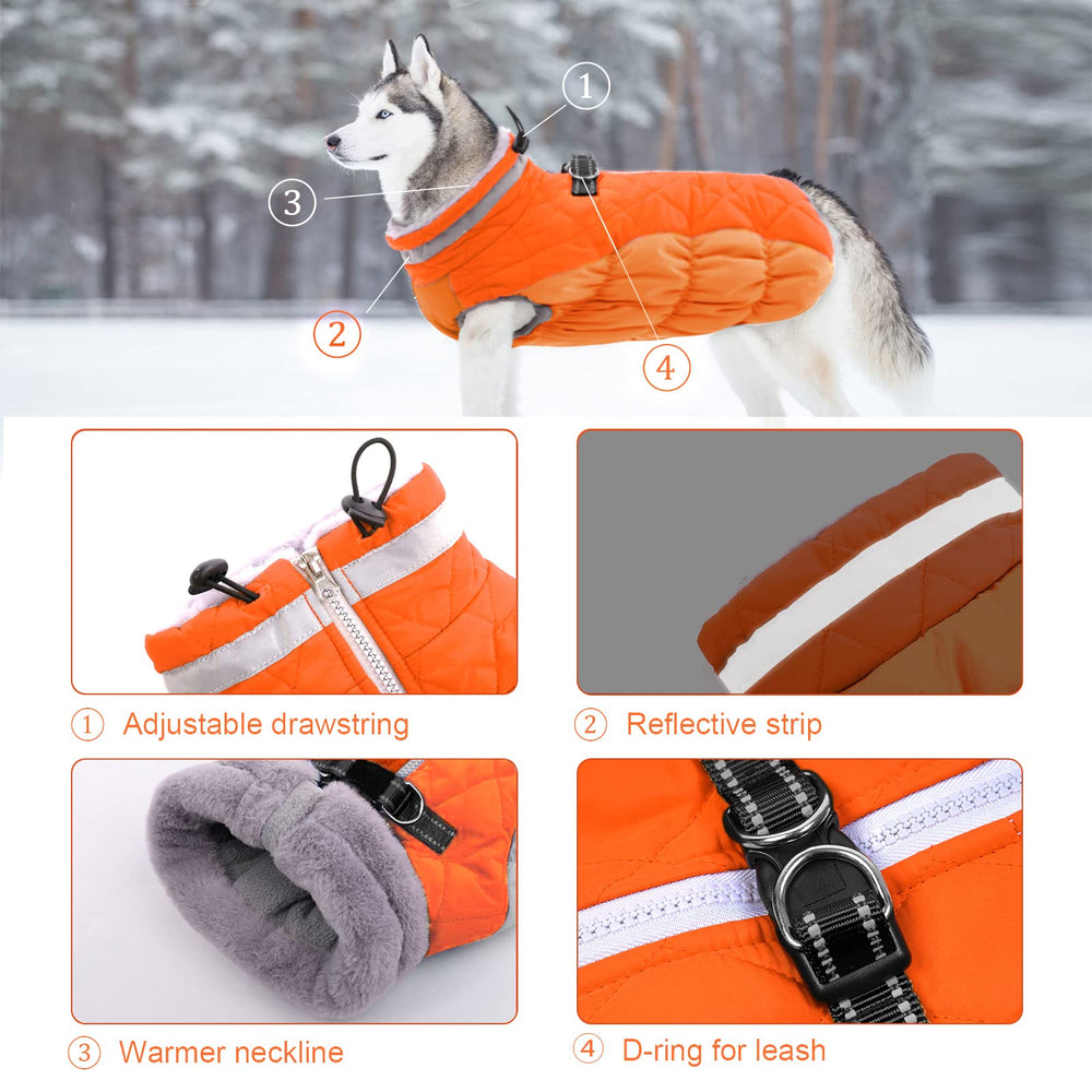 LeLePet plush turtleneck collar adds cozy neck protection in cold weather