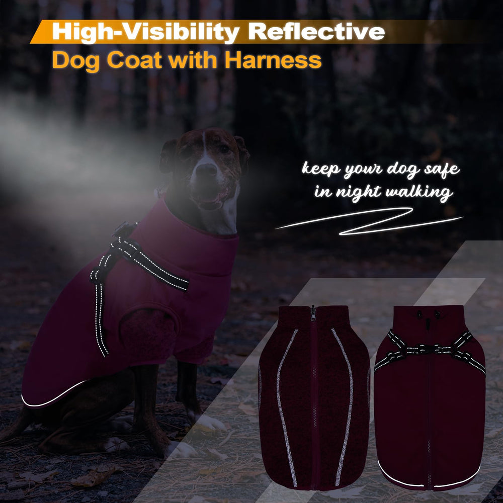 LeLePet dog coat waterproof and windproof outer shell provides weather protection in rain or wind.