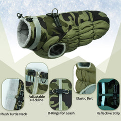 LeLePet waterproof windproof outer shell shields dogs from wind and rain.