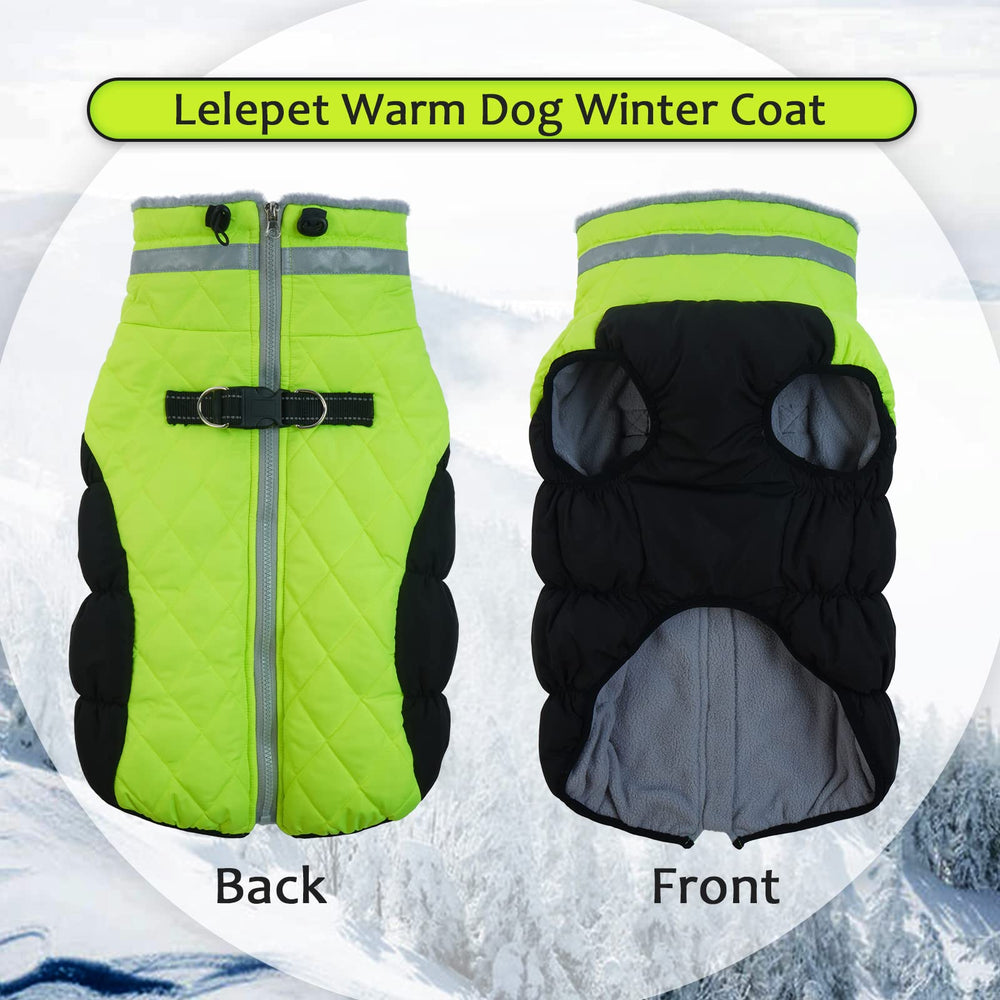 LeLePet dog fleece vest zip-up shows easy on/off design for quick dressing.