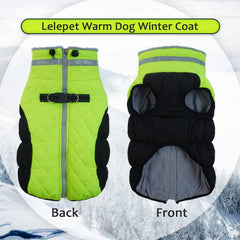 LeLePet dog fleece vest zip-up shows easy on/off design for quick dressing.