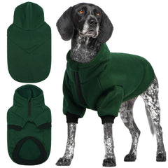 LeLePet dog hoodie front view provides cozy warmth for chilly walks.