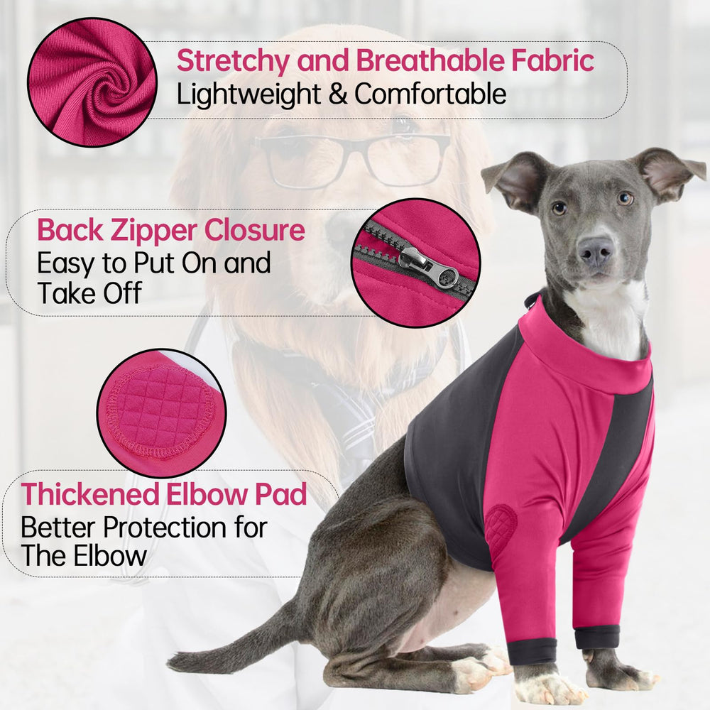 LeLePet recovery sleeve stops licking to protect wounds and comfort
